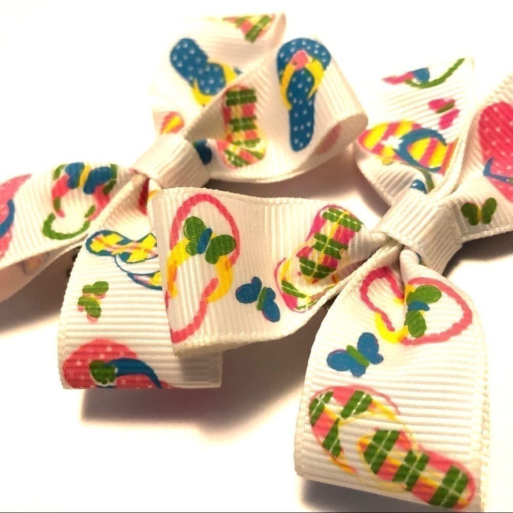 Bow pair hair bows accessories flip flops sandals